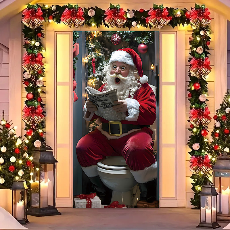 Transfronterizos JIT Navidad decoración colgante festivales atmósfera etiqueta de puerta fiesta atmósfera de fondo decoración cubierta de puerta