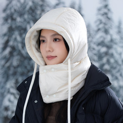 韩版围脖一体护耳防寒保暖帽秋冬季帽子男女款户外骑行防风套头帽