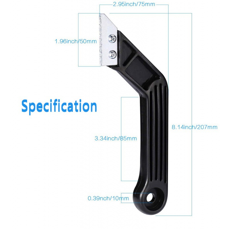 5-piece set calaficador herramienta negro Bisel raspado Rake raspador hoja ventana borde brecha de limpieza de residuos