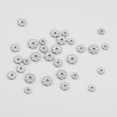 Stainless steel 18k gold color-changing snowflake spacer beads DIY handmade jewelry accessories bracelet spacer beads spacers beads materials