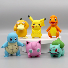 6 Pikachu Pok&eacute;mon Pet Characters: Charmander, Psyduck, and More&mdash;Cute Car-Mounted Dolls, Cake Decorations, and Figurines