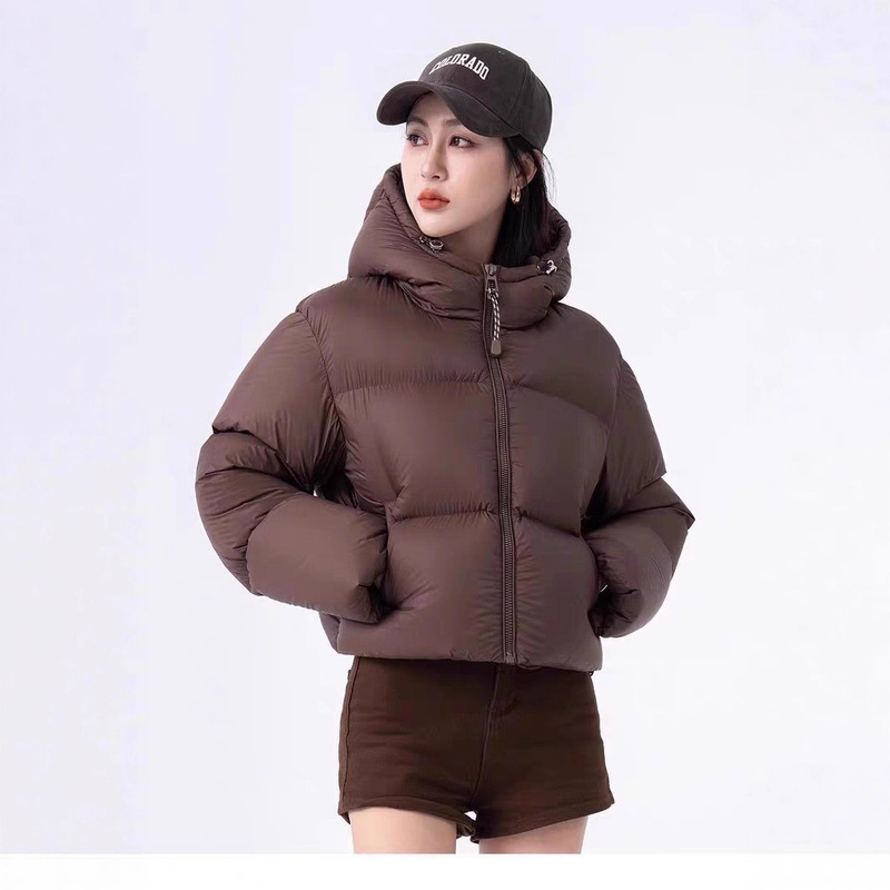 Winter New Kendall Jenner Style Petite down Jacket for Women, Short Hooded Loose Thickened Puffer Jacket with 90% White Duck down Winter New Kendall Jenner Style Petite down Jacket for Women, Short Hooded Loose Thickened Puffer Jacket with 90% White Duck down