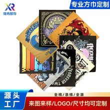 跨境工厂头巾方巾定制纯棉全涤RRL阿美咔叽美式户外骑行bandana