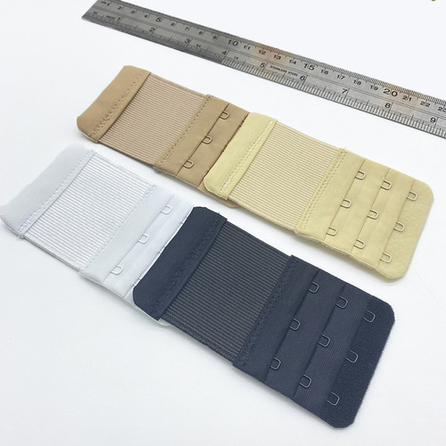 Bra accessories 5.7cm elastic band extension buckle three rows three buckles nylon extension buckle underwear hook buckle distance 1.9cm