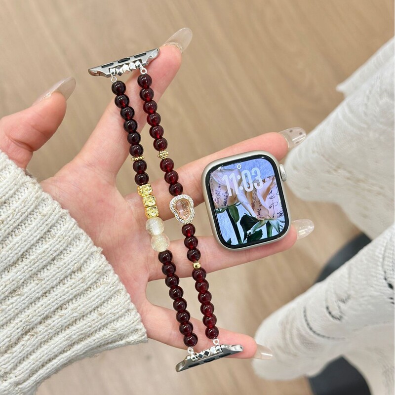 Suitable for Iwatch11 Watch Strap, Apple S11 Watch, Applewatch9 Double Beaded S10/S9 New S8 Wristband