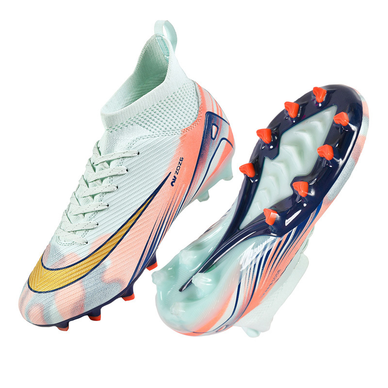 2025 nuevos zapatos de fútbol transfronterizos de clavos largos de alto nivel para hombres y mujeres jóvenes fábrica directa de zapatos de fútbol