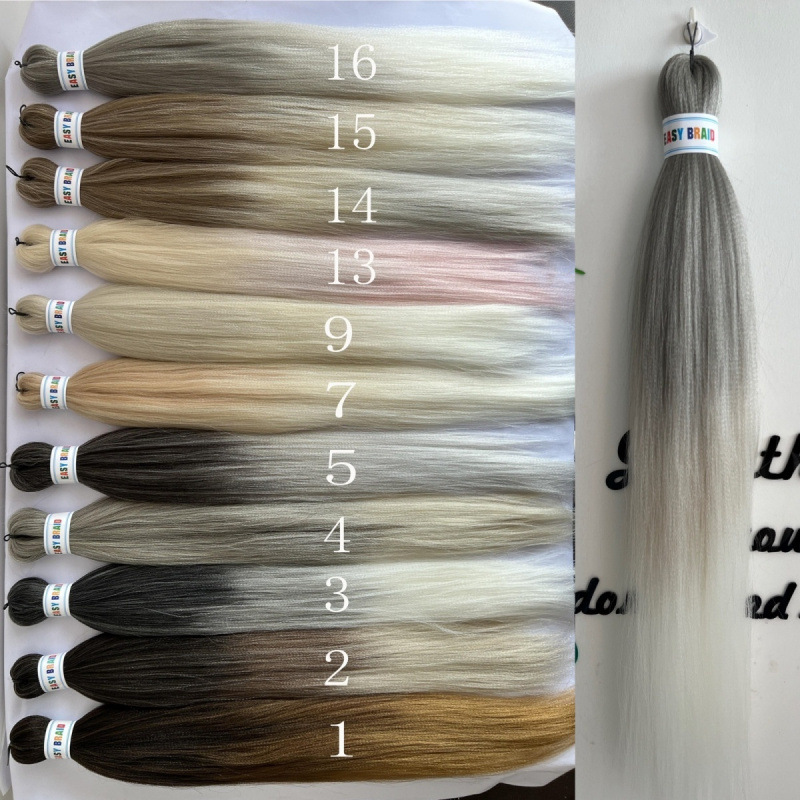 Fijo de baja temperatura de agua caliente FR Easy Braid Fibra química Trenza sucia Multicolor Negro Pechón suave y esponjoso