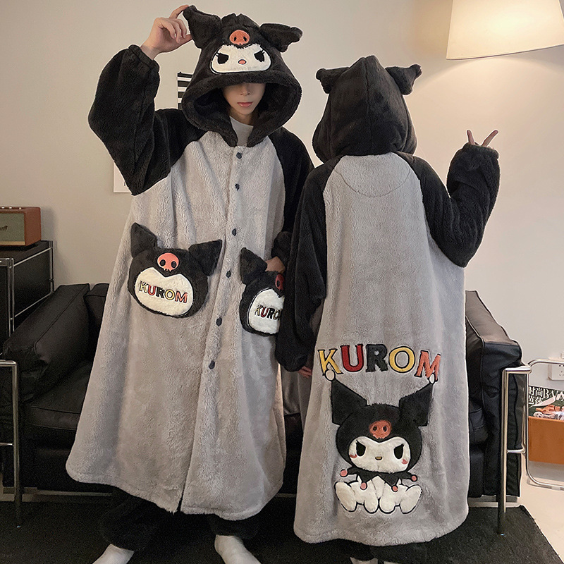 Fabricantes de parejas pijamas otoño invierno coral fellas hombres y mujeres fellas de dibujos animados más ropa de casa fellas pijamas parejas