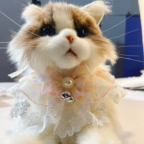 Cat lace scarf collar dog saliva scarf pet fairy ragdoll cat princess style scarf bib decoration