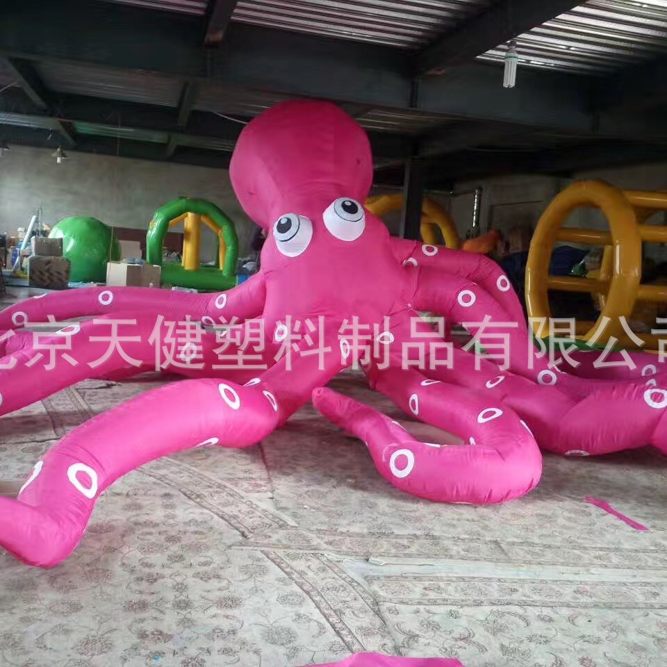 充气章鱼乌贼鲨鱼海豚气模模型商场海洋馆会场海洋类气模美陈厂家