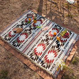 多用能盖巾野餐垫沙发线毯空调毯野外露营毯子床毯地毯桌布