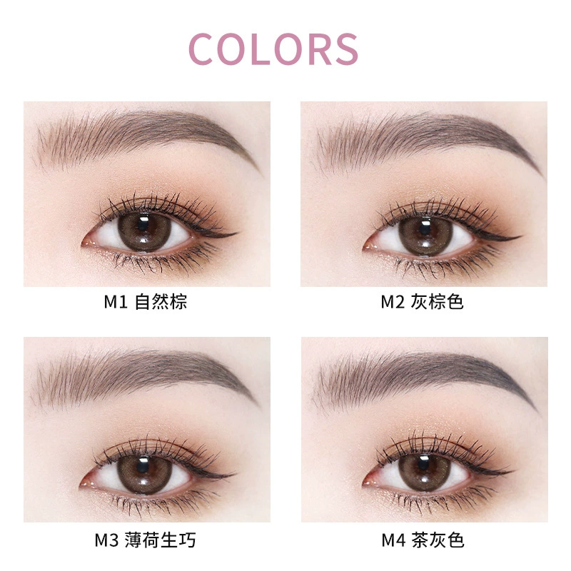 Double-sided eyebrow pencil FLORTTE, triangular tip + highlighter, ultra-fine, long-lasting (0.0777 kg)