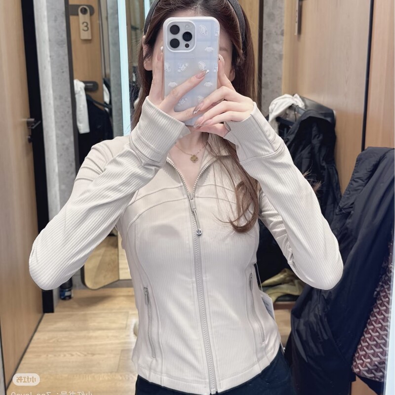 LULU Original Short Define Ribbed Stand Collar Jacket Slim Fit Waist-Cinching Running Outdoor Yoga Wear Bare-Skin Feel Top LULU Original Short Define Ribbed Stand Collar Jacket Slim Fit Waist-Cinching Running Outdoor Yoga Wear Bare-Skin Feel Top