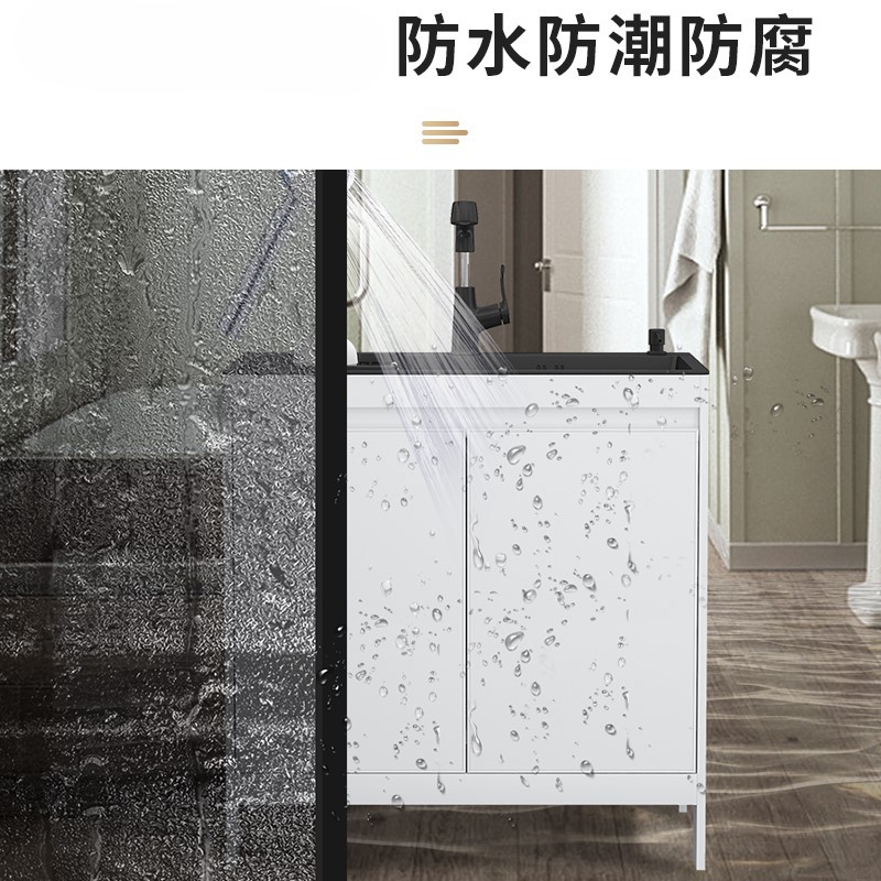 lavabo de acero inoxidable de una sola ranura balcón tipo piso integrado espacio lavabo armario de lavabo de cocina lavabo de platos