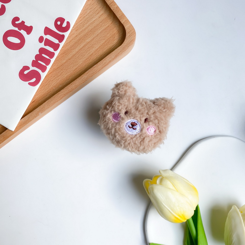 Plush bracket-pink face bear-brown.JPG