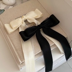 フランス式の超巨大な甘さの網紗優佳の大きいサイズの蝶結びのスプリングは女性の髪を挟みます。