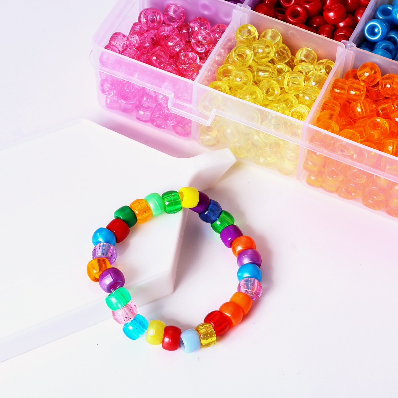 新商品は6x9カラーの大きい穴のプラスチックのポニービーズを推薦します。|undefined