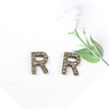 Retro metal hair accessory with letters, English letters