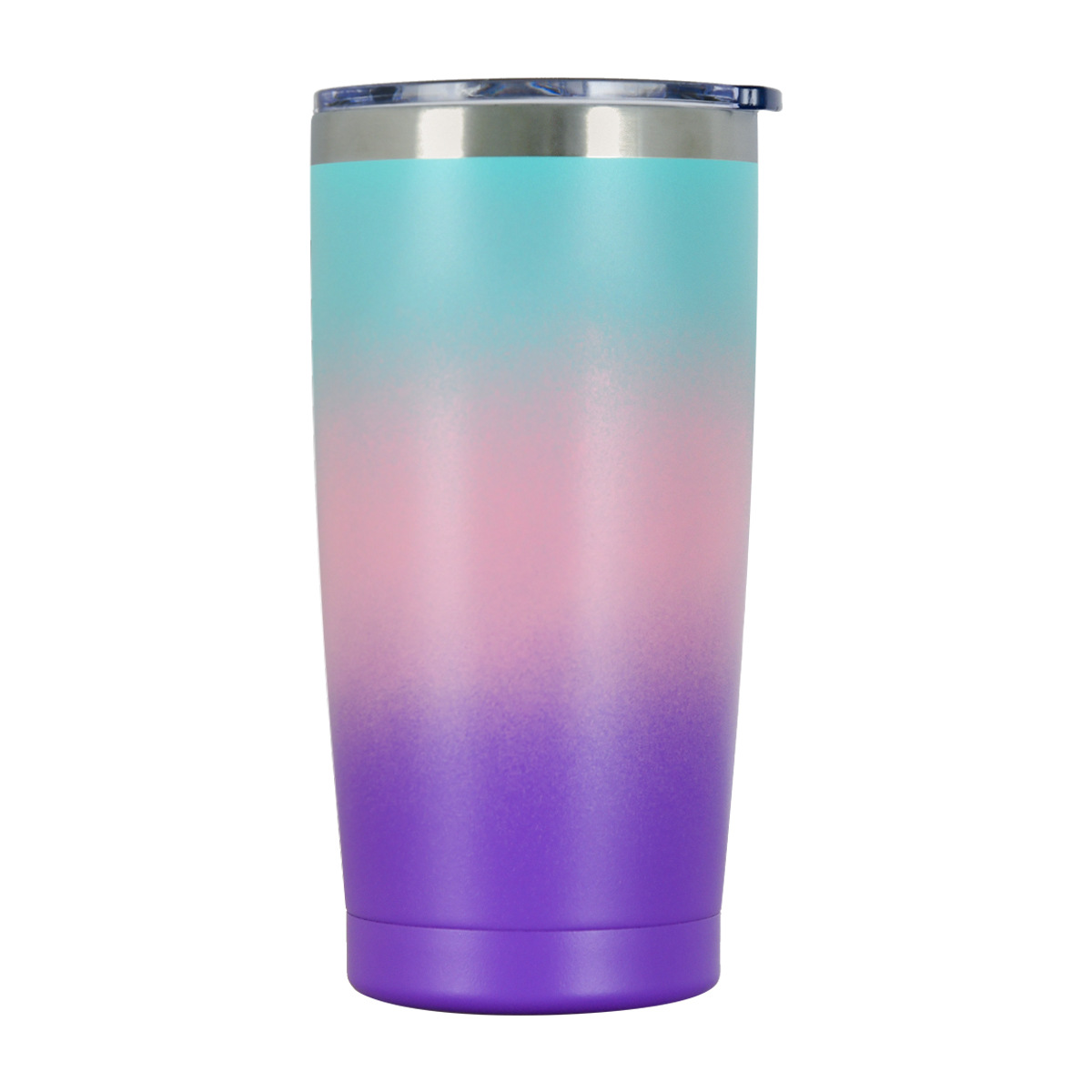 10oz/20oz/30oz taza de coche con aislamiento de acero inoxidable de gran capacidad Arco Iris pintura de plástico en aerosol taza de helado se puede personalizar logotipo