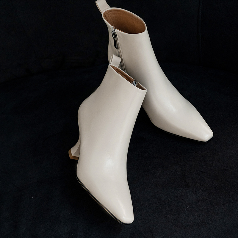 Chiko Marisa Square Toe Curved Heels Boots