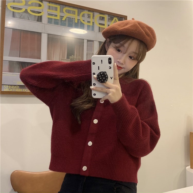 Japanese retro sweater 2022 Autumn new style soft and fluffy knitted sweater, loose short cardigan jacket for women pic 5