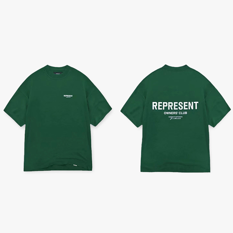 Alta calidad REPRESENTAR REP eslogan impresión color caramelo calle Americana dopamina verano manga corta Camiseta moda