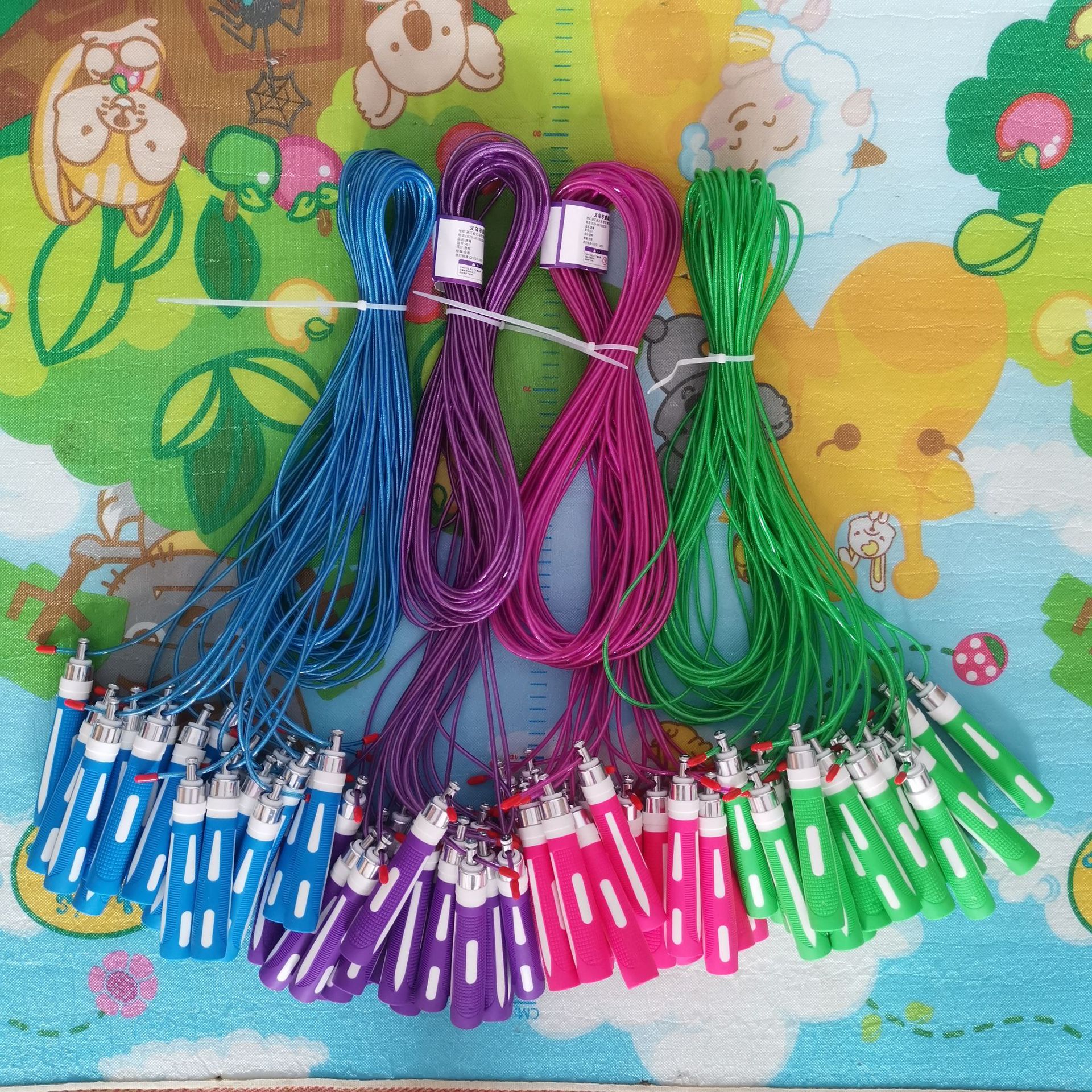 批发学生比赛训练轴承钢丝跳绳 成人竞速健身钢丝跳绳