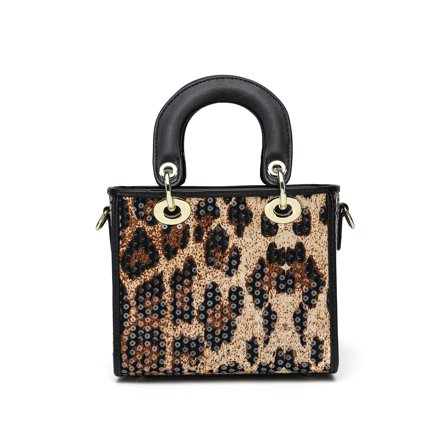 Europa y los Estados Unidos Leopard de alta calidad bolso de mano de mujer bordado con cuentas de estilo Diana nicho de bolso de mujer 2866 #