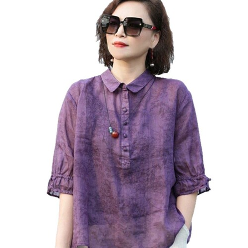 High-end women's new brocade lapel shirt, stylish retro women's sleeveless blouses, slimming, skin-hiding, thin version of small tops