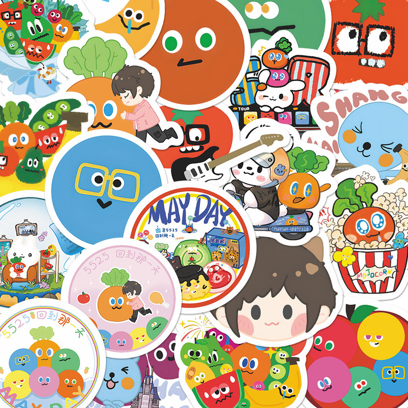 188 Pieces of 5525 Mayday Stickers, Five Balls, Radish Concert Peripheral Mobile Phone Case Stickers