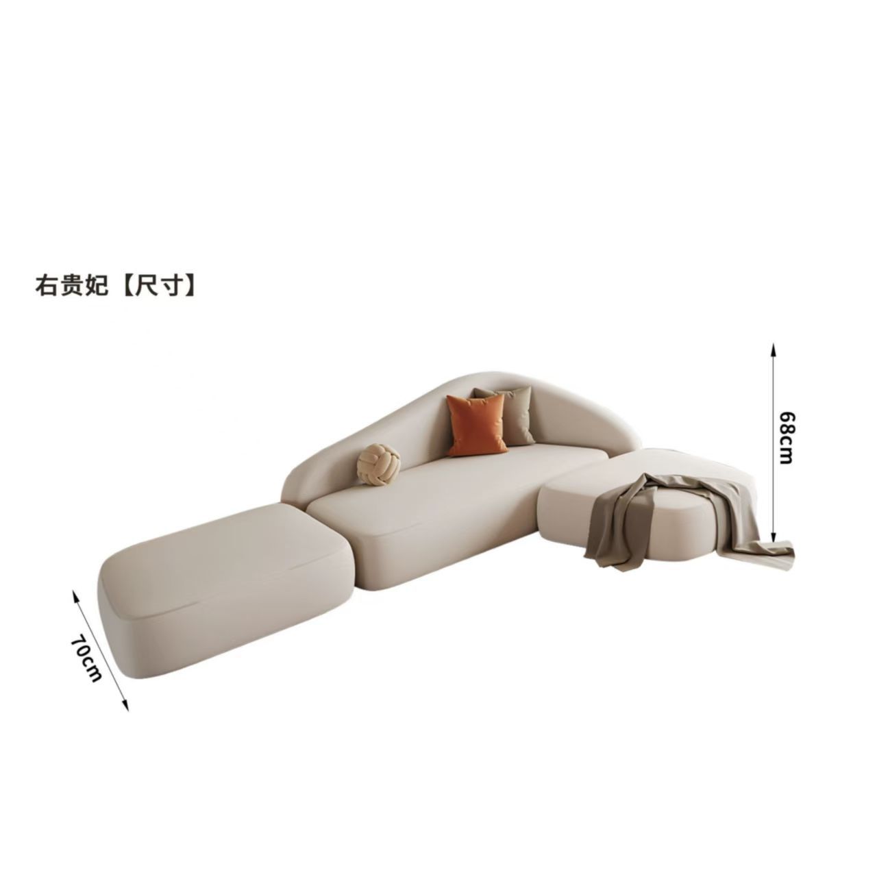 sofá de recepción de lujo ligero de esquina curva de forma especial sala de estar sala de salón de belleza de lujo ligero sala de estar combinación de sofá de recepción