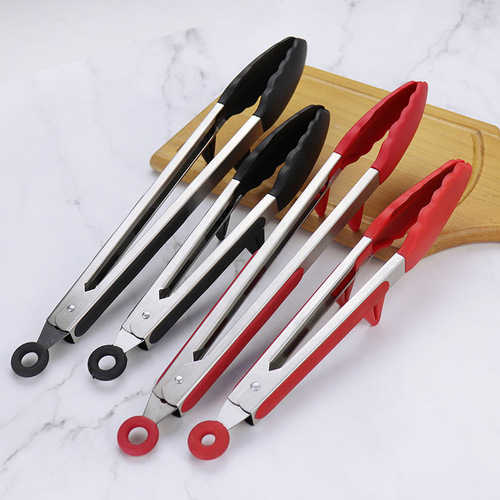 Silicone food clip with stand 9-inch 12-inch barbecue clip silicone food clip bread clip salad food clip