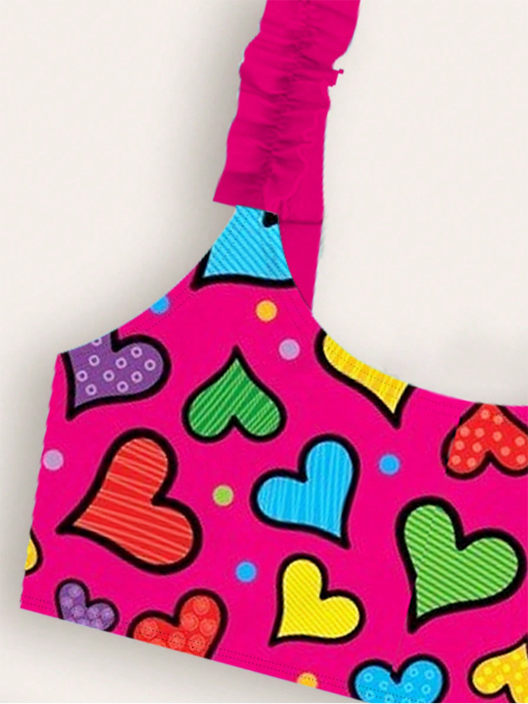 Mädchen Bikini Zweiteiler Mit Cartoon Print Für Strand Und Pool_voghion.com