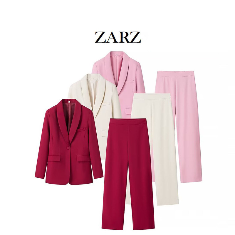ZARZ Homemade European and American Style New Women's Classic Fashion All-match Dress Collar Suit Jacket Pants