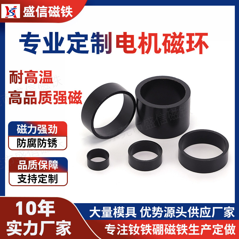 Brushless Motor Magnetic Ring Magnet Steel Molded Bonded Neodymium Iron Boron Magnetic Ring Bn6 High Temperature Resistant Multi-Level Circular Ring Magnet Strong Magnet