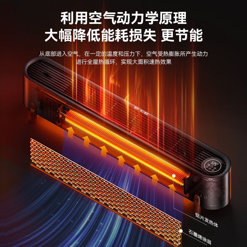 海尔石墨烯踢脚线家用取暖器节能语音遥控浴室卧室速热冬天烤火炉