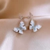 Серебро, синий, бабочка, серебряный штифт