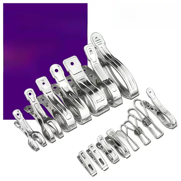 Stainless Steel Clips, Thickened Metal Clips for Drying Quilts, Sheets, and Socks, Non-Magnetic