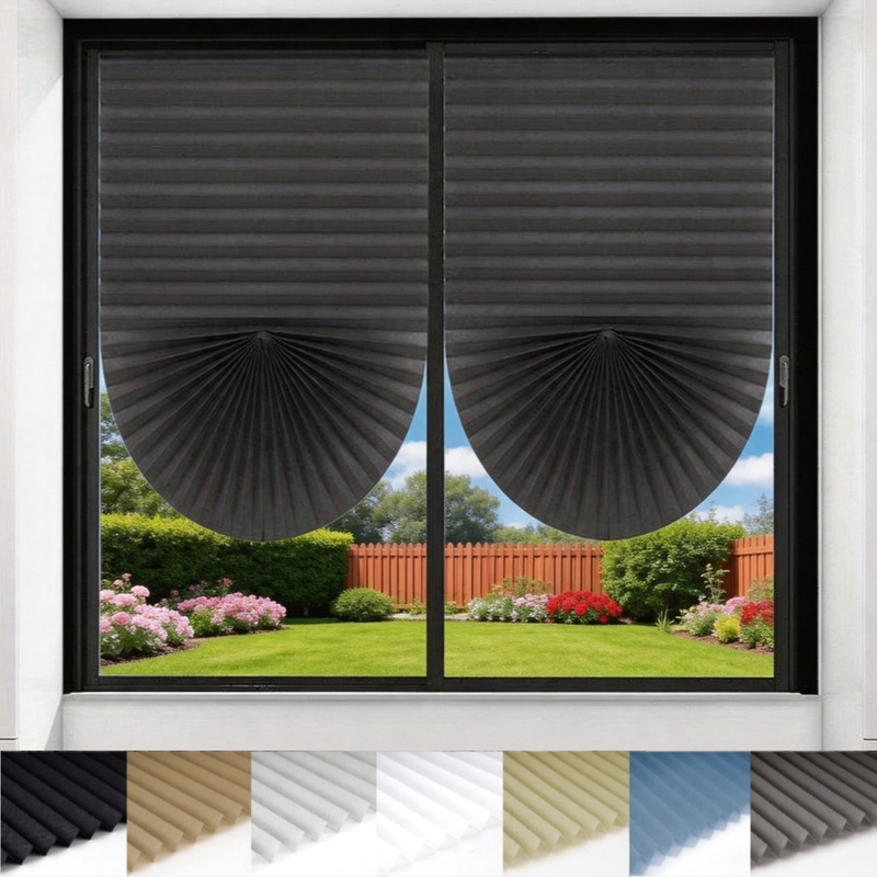 Yilian European and American ready-made self-adhesive pleated curtains, semi-blackout curtains, no-drill blinds for bedroom and home use, cross-border wholesale Yilian European and American ready-made self-adhesive pleated curtains, semi-blackout curtains, no-drill blinds for bedroom and home use, cross-border wholesale
