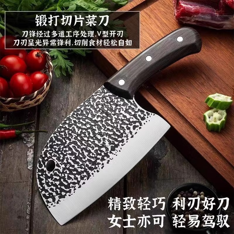 [흑단 나뭇결 손잡이] 도트 패턴 피쉬 헤드 나이프 + 과일 나이프 [총 2개의 칼] 매우 날카롭고 내구성이 뛰어남