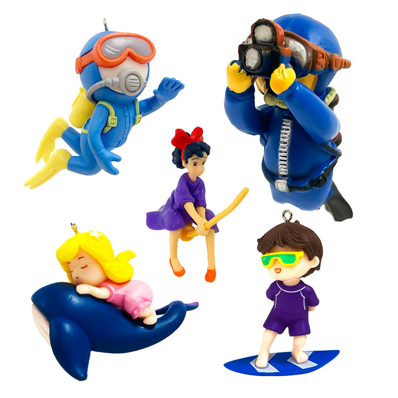 Spot Blue Fatty Xiaodi Diver Acuario Colgante Pecera Decoración de paisajismo Piezas flotantes Spot