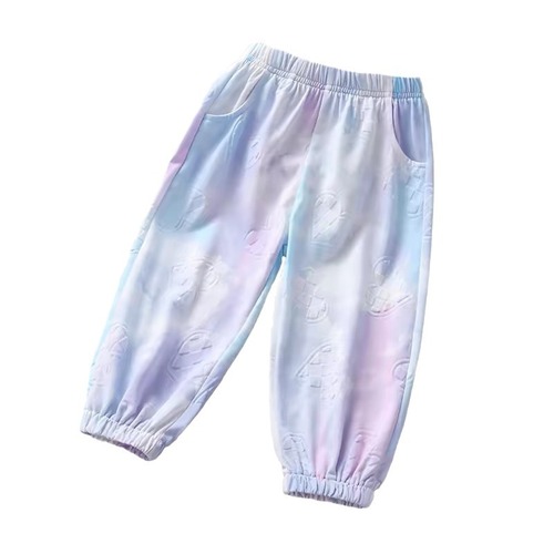 女童防蚊裤夏季款儿童打底裤外穿薄款女孩弹力运动男童夏装休闲裤