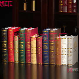 欧式复古怀旧假书仿真书装饰品创意摆设客厅样板间道具模型书摆件