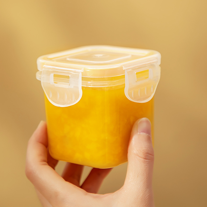 Baby Food Supplement Box Food-Grade Sealed Fresh-Keeping Sample Box with Lid Thickeneded Portable Mini Out-And-Out Fruit Box