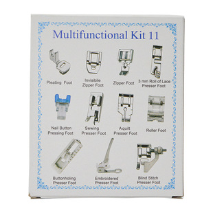 11-piece Presser Foot Set English Household Multi-function Sewing Machine Youthful Presser Foot Accessories Set Chinese and English Box