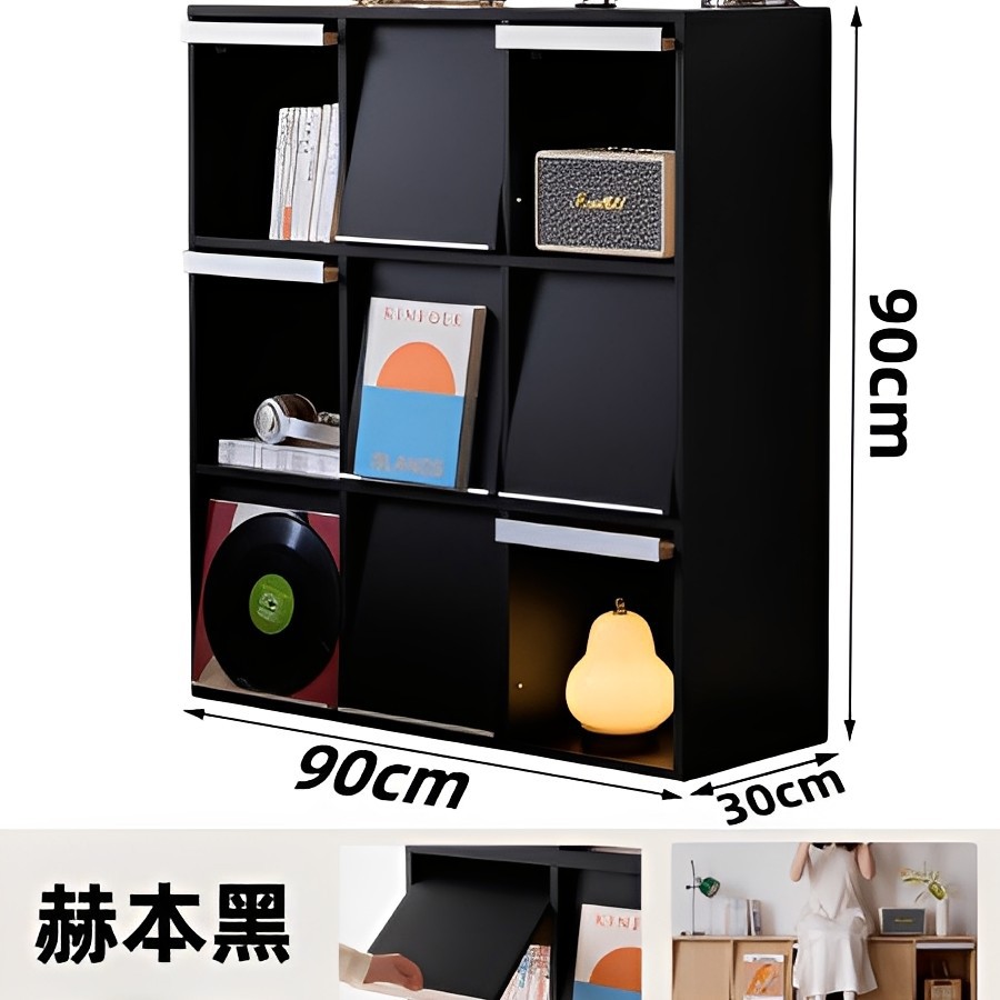 【차콜 블랙 - 고급 알루미늄 합금 손잡이】 9칸 90/30/90cm