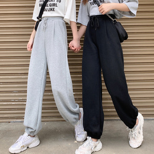 Gray Sweatpants 2025 Spring and Autumn New Casual Pants Loose Jogger Pants Drapey Slimming High-Waisted Long Pants for Women