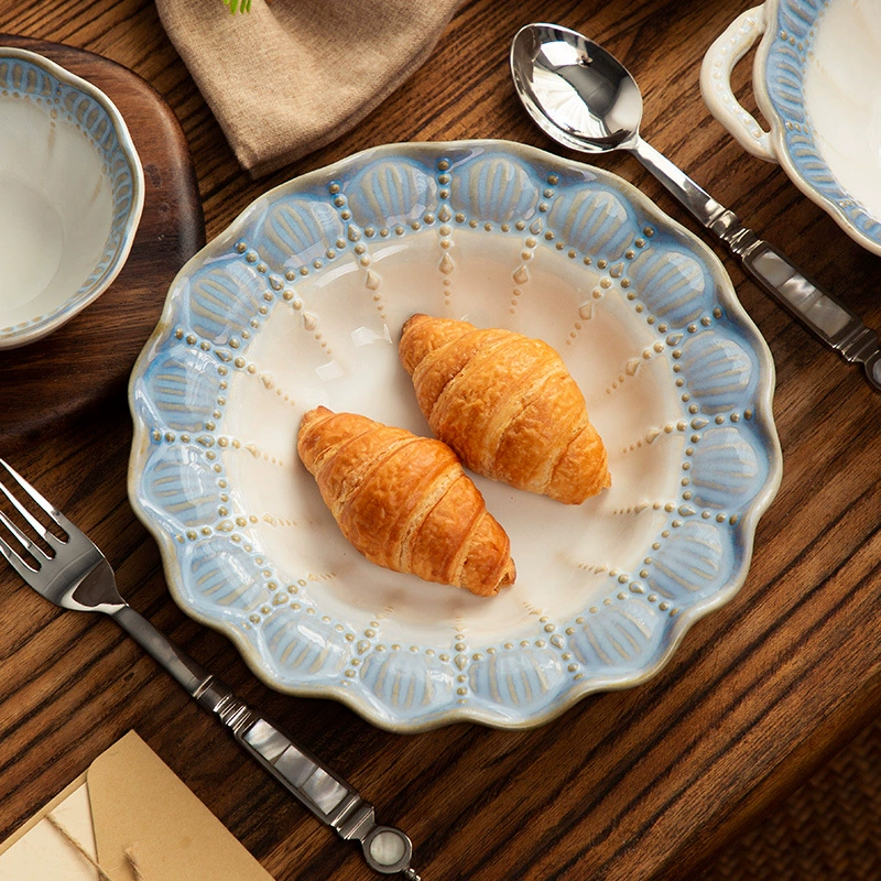 Ceramic set, gift box, tableware, retro soup bowl, light luxury style