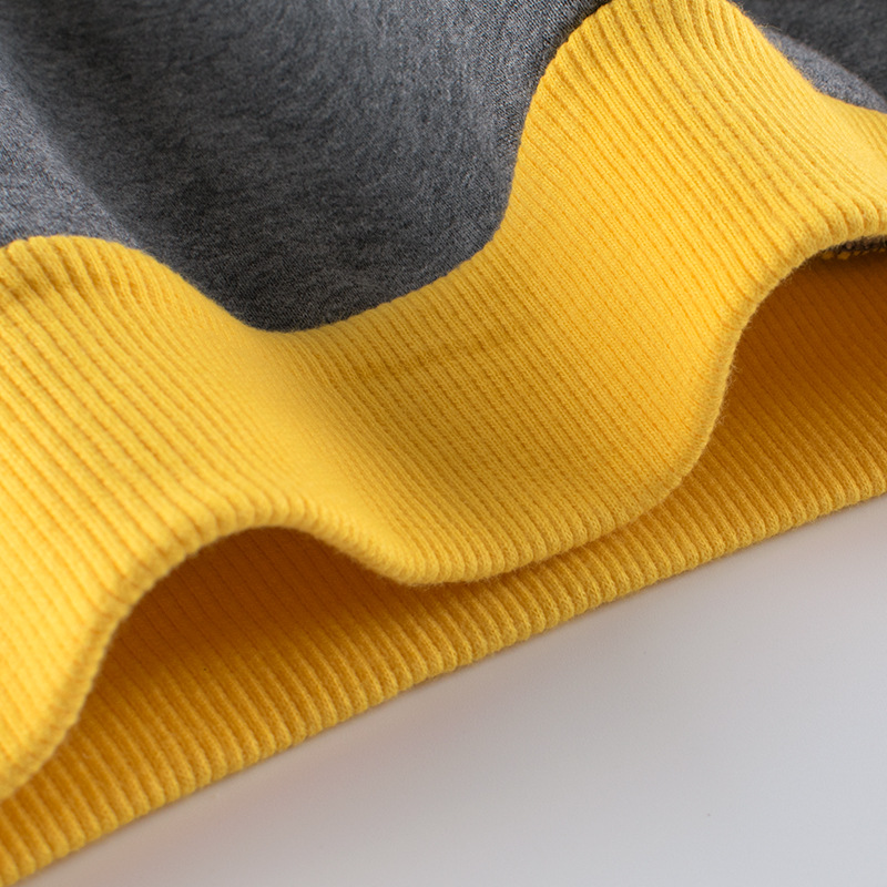 Suéter de primavera para niños con forro polar en stock al por mayor de estilo coreano ropa para niños Otoño e Invierno pullover ropa para niños entrega de una sola pieza