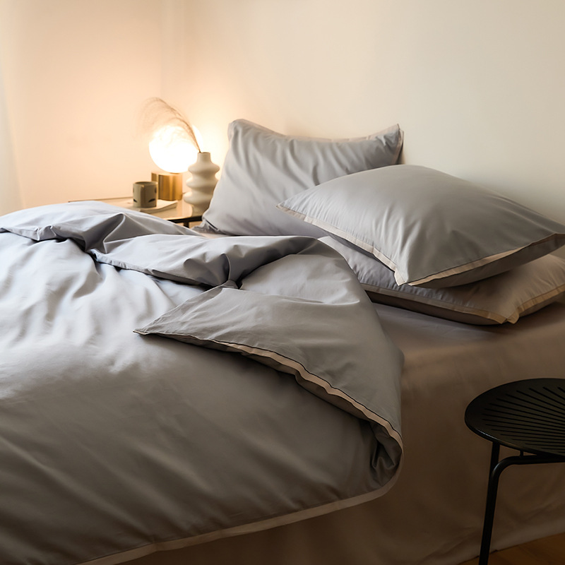 Elegant Bedding Set In Pure Cotton Nordic Style Four Piece Bed Set_voghion.com